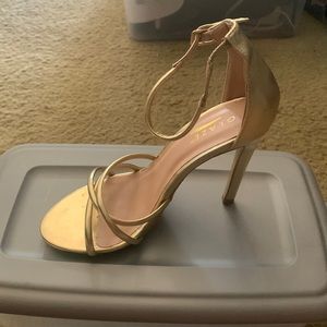 Gold Galze heels